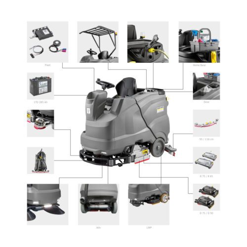 Szorowarka z fotelem dla operatora Karcher B 150 R Adv - obrazek 2
