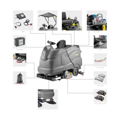 Szorowarka z fotelem dla operatora Karcher B 200 R - obrazek 3