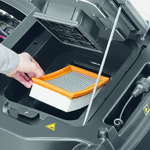  KM 90/60 R Bp Adv: Tact: W pełni automatyczny system oczyszczania filtra
