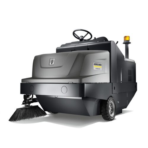 KM 105/180 R Bp -mocna, przemysłowa zamiatarka Karcher z hydraulicznym napędem i systemem zamiatania Bardzo wytrzymała konstrukcja sprawdza się w wielu gałęziach przemysłu.